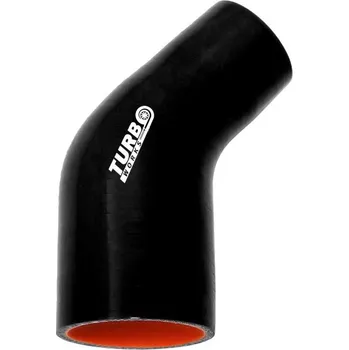 Spojovací materiál motoru Silikonová redukce 45° TurboWorks Pro černá 45-57mm