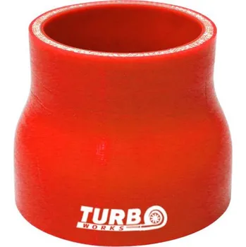 Spojovací materiál motoru Silikovová redukce TurboWorks červená 70-80mm