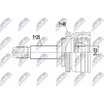 Sada kloubů pro hnací hřídel NTY NPZ-HY-561