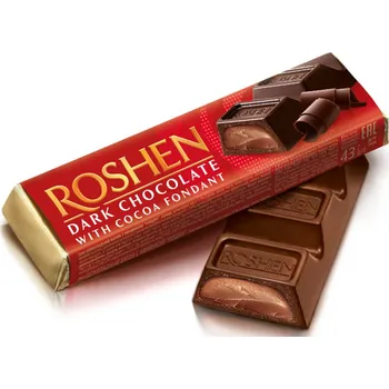 Čokoládová tyčinka Roshen Hořká s náplní 43g cena za kartonové balení (Kartonové balení : 30 ks)