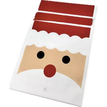 Obalový materiál Vánoční sáček s mašlí "Mikuláš" 15x23x6 cm