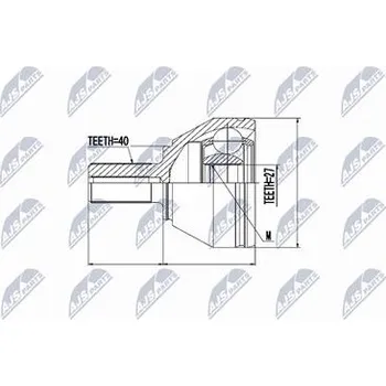 Sada kloubů pro hnací hřídel NTY NPZ-VV-018
