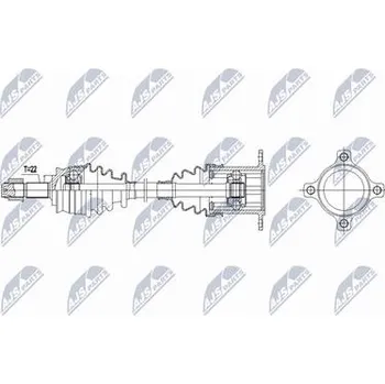 Hnací hřídel - poloosa NTY NPW-FT-092