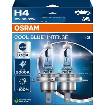 Autožárovka OSRAM CoolBlue Intense 12V H4 60-55W P43t CBI Next Gen, sada (2ks)