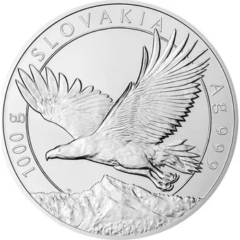 Sběratelství Česká mincovna Stříbrná investiční mince Orel 2023 stand 1 kg
