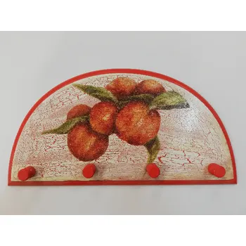 Věšák Věšáček na klíče - půlkruh - broskve - červený