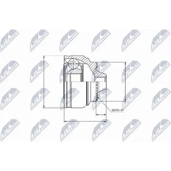 Poloosa kola Sada kloubů pro hnací hřídel NTY NPZ-BM-009