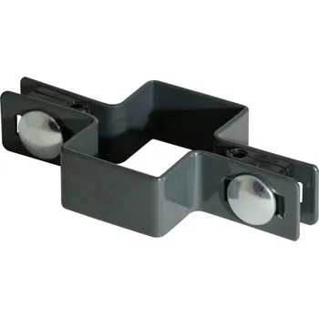 Příslušenství pro plot Příchytka panelu na sloupek 60x40 mm SADA, průběžná, antracit