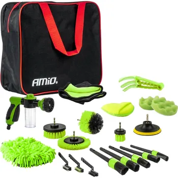 Autodoplněk AMiO Detailingova sada na čistení auta 22 ks