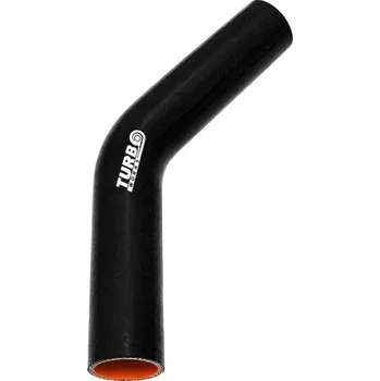 Auto-moto Silikonové koleno 45° TurboWorks Pro černá 40mm XL