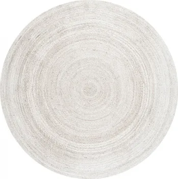 Hans Home Kusový koberec Jute Braided 106321 White kruh - 100x100 (průměr) kruh