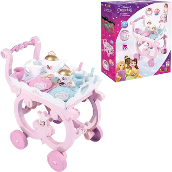 Hračka Smoby Disney Princess XL Tea Trolley – servírovací vozík s čajovou sadou (17 ks)