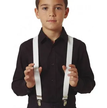 Karnevalový doplněk Dětské šle kšandy bílé