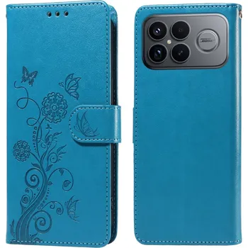 Pouzdro na mobilní telefon Flowery knížkové pouzdro na Xiaomi Poco F8 Ultra 5G - modré