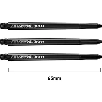 Násadky na šipky Red Dragon Joust XL plastové, černé, extra dlouhé, 65mm