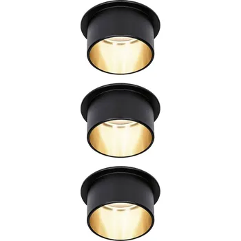 Bodové svítidlo Paulmann 93379 Gil LED vestavné svítidlo, LED, pevně vestavěné LED, 18 W, černá (matná), zlatá