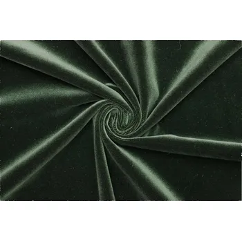 Samet bavlněný - Tmavě lahvově zelená 2. Jakost kus 0,9 m