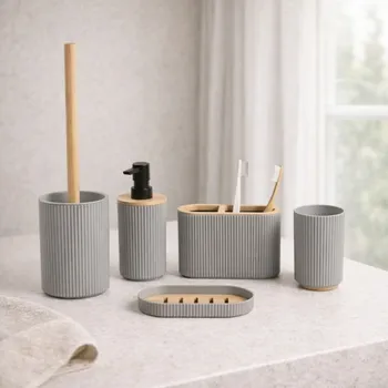 Mýdlenka HOMLA Koupelnová sada Reto šedá