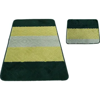 Koupelnová předložka Sada koupelnových koberečků Montana 03 - zelený