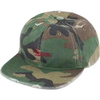 Pokrývka hlavy Supreme Distressed Script 6-Panel Woodland Camo Velikost: ONE SIZE