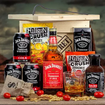 Dárkový potravinový koš Bedna s páčidlem Jack Daniels Standardní víko