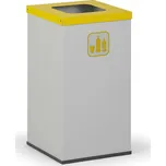 Koš na tříděný odpad 50 L, úchyt na pytel, šedý/žlutý