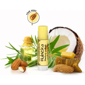 Péče o rty Veselá Bomba Hubička medový polibek - balzám na rty 4,5ml