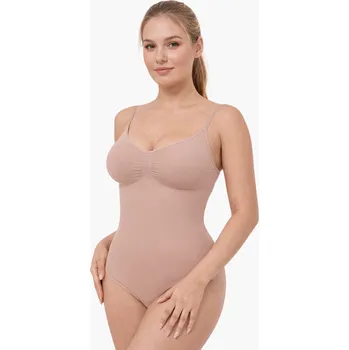 Body Tvarující body na ramínka s klasickým kalhotkovým střihem, NUDE velikost ostatní: XS/S