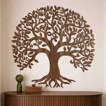 Obraz 3D strom života ze dřeva - Hojnost | DUBLEZ