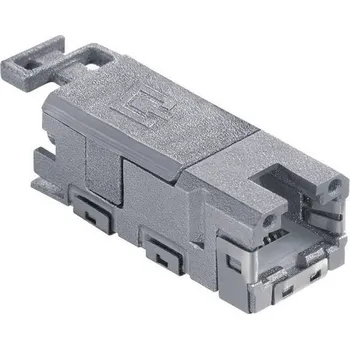 Elektrická zásuvka Metz Connect 1401100810MI Vestavná zásuvka RJ45 1401100810MI spojka, rovná počet pólů: 8P8C stříbrná (metalíza) 1 ks