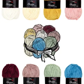 Galanterie Vlna-hep Sada "dortík" - 8 barev příze Happy baby "12 Vintage"