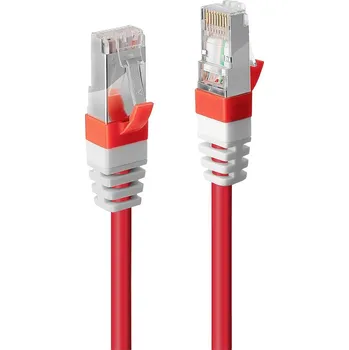 Datový kabel LINDY 45389 RJ45 USB kabel CAT 6A S/FTP 7.50 m červená 1 ks