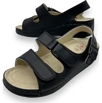 Dámská obuv Dámské černé pohodlné sandály KOKA 02 Barva: Černá, Velikost: 42