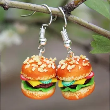 Náušnice CircusMind Náušnice Fimo hamburgery S3596