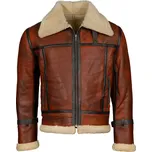 Pánská Kožená Zimní Bunda Bomber Dorian Pravý Kožíšek Brixton Velikost: S