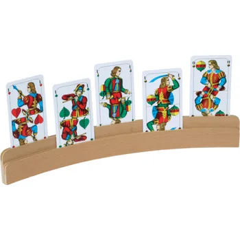 Příslušenství ke karetním hrám Bartl Dvojitý dřevěný stojan na karty - malý