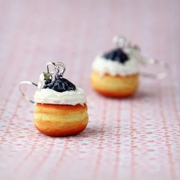 Náušnice CircusMind Náušnice sladké vdolky tvaroh+povidla S0089