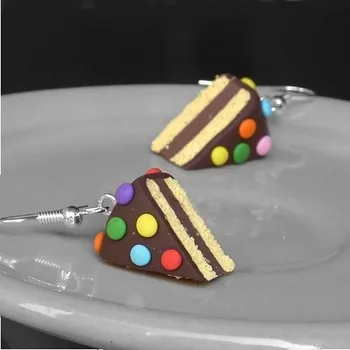 Náušnice CircusMind Sladké náušnice Fimo - lentilkové dorty S4887