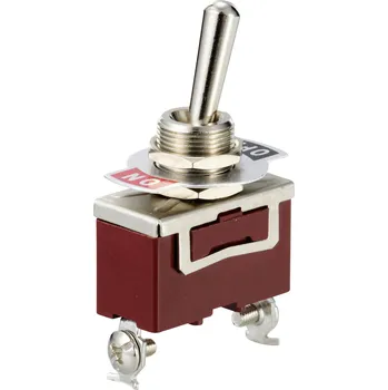 vypínač TRU COMPONENTS TC-12819624 páčkový spínač 250 V/AC 15 A 1x vyp/(zap) bez aretace 1 ks