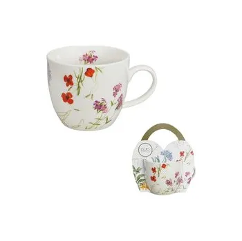 Kubek 460 ml w "koszyczku" BARWY NATURY (sprzedaż w zestawach po 4 szt.)