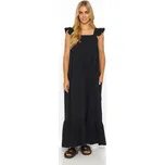 Maxi šaty s volány M817 Barva: Černá, Velikost: L