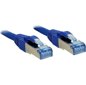 Datový kabel LINDY 47150 RJ45 síťové kabely, propojovací kabely CAT 6A S/FTP 3.00 m modrá 1 ks