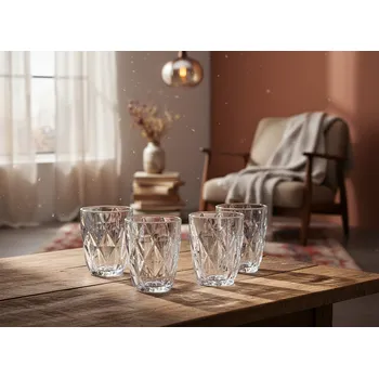 Sklenice Sada sklenic | LUNO | čirá 4 kusy | 280 ml | 748264 Cena za 4 kusy v balení