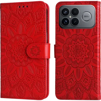 Pouzdro na mobilní telefon Sunflower knížkové pouzdro na Xiaomi Poco F8 Ultra 5G - červené