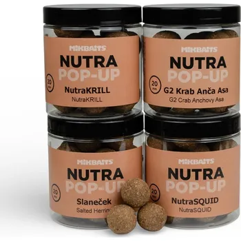 Boilies Mikbaits Nutra Pop-Up 20 mm 250 ml - NutraSQUID