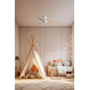 RUDDER S stropní ventilátor, bílá/popelavá - FARO