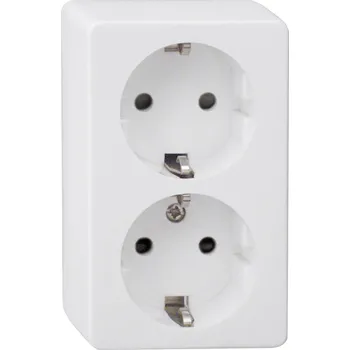 Elektrická zásuvka REV 2násobný kompletní sada zásuvka bílá 0510071777 1 ks