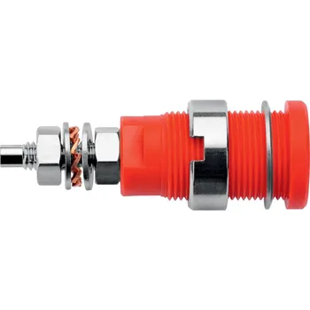 Krokosvorka Schützinger DI SEB 6446 Ni / RT bezpečnostní vestavná zásuvka 4 mm červená 1 ks