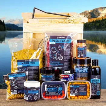 Dárkový potravinový koš Bedna s páčidlem pro rybáře Standardní víko