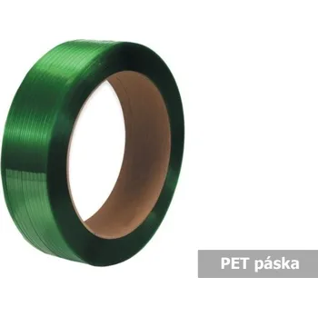 Obalový materiál Vázací páska PET, 19x1 mm, návin 1000 m, dutinka 405 mm, zelená